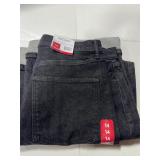 Nine West Cuffed Wide Leg Jeans Black Size 14