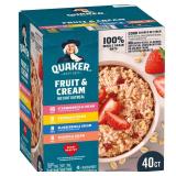 Quaker Fruit  Cream Instant Oatmeal 40ct