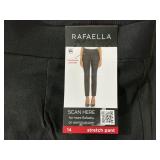 Rafaella Stretch Pants Black Size 14