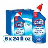 Clorox Toilet Bowl Cleaner Rain Clean 6pk 144oz