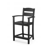 Polywood Gulf Shores Farmhouse Counter Arm Chair