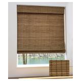 Unishades Bamboo Roman Shade Highfield Teak 29.5