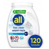 All Laundry Detergent Mighty Pacs 120ct