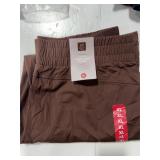 Womens Travel Wide Leg Pants Brown Size XL