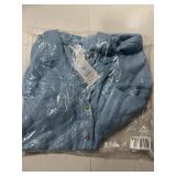 Time and Tru Utility Shirt Dress Light Blue XXL 22