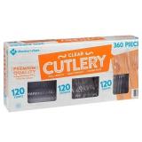 Clear Cutlery Combo Pack 360ct