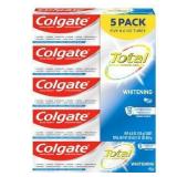 Colgate Total Whitening Gel Toothpaste 6oz 5pk
