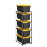 -Tier Storage Tote Rack 23.2W x 31D x 69.5H