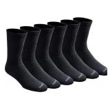 Dickies Crew Socks Medium 6 Pair Black