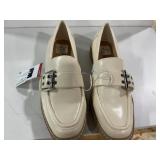 DV Dolce Vita Cream Buckle Loafers Size 10