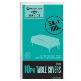 White 3-Ply Paper Tablecloths 54x108 10ct