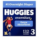Huggies Overnites Diapers Size 3 132ct 2pk