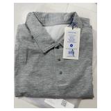 Outdoor Voices GridTek Polo Shirt XL Grey Heather