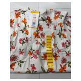 Short Sleeve Floral Sweater Orange Multi Size M