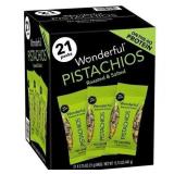 Wonderful Salted Roasted Pistachios 0.75oz 21pk