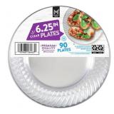 Clear Plastic Plates 6.25 90ct