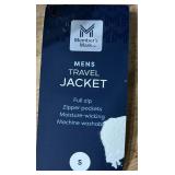 Mens Full Zip Travel Jacket Navy Size Small