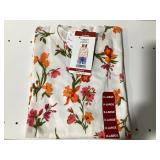 Bernard Chaus 7226202 Floral Sweater Orange XL
