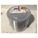 25 Inch Clear Plastic Plates 4pk