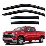 YQAUTEC Window Visors Silverado Sierra Double Cab