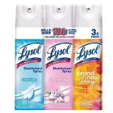 Lysol Disinfecting Spray 19 oz 3pk