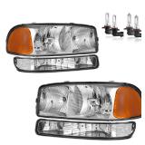 KarSpareHub Headlight Assembly 99-07 GMC Sierra