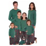PajamaGram Christmas Pajamas Red Green Plaid 18M