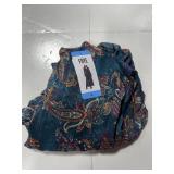 Frye Paisley Print Long Sleeve Maxi Dress Large