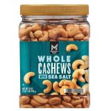 Roasted Whole Cashews With Sea Salt 33 oz.