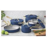 Modern Ceramic Cookware Set Navy 11pc
