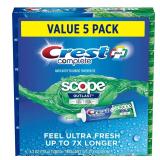 Crest Complete Scope Outlast Toothpaste 6.3oz 5pk