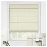 LazBlinds No Drill Roman Shades 26 x 64 Cream