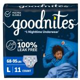 GoodNites Boys Nighttime Underwear Size L 11ct