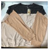 Dokotoo Colorblock Waffle Knit Sweater Size XL