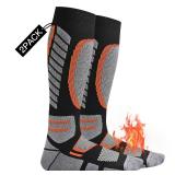 Cooplus Ski Socks Purple Stripes Medium 2pk