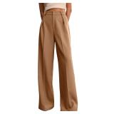Xisoxu Wide Leg High Waist Work Pants Khaki Large