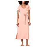 Amazon Essentials Belted Midi T-Shirt Dress Medium