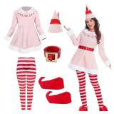 KDFJIEelf Jovi Christmas Costume Women Small Pink