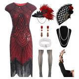 VillbeCoser 1920s Flapper Costume Dress Medium