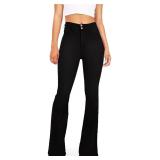KDF High Waisted Bell Bottom Jeans Black Size 12