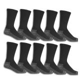 Fruit Of The Loom Work Crew Socks Medium 10pk