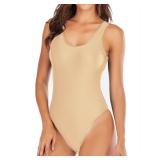 Leoparts Retro One Piece Swimsuit Beige XL