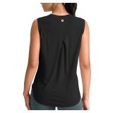 Santiny Athletic Workout Tank Top Black XXL