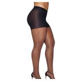 Hanes Curves Control Top Pantyhose Black 3X-4X