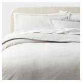 Threshold King Textured Cotton Duvet Cover Set