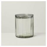Hearth  Hand Fluted Glass Bathroom Canister Small