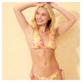 Wild Fable Triangle Bikini Top Yellow Floral M