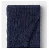 Threshold Everyday Knit Throw Blanket Dark Blue