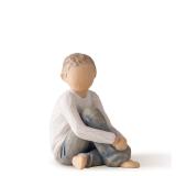 Willow Tree Caring Child Seated Boy Figurine
