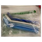 Reusable Angled Drinking Straws Set